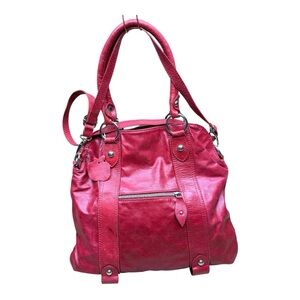 Borse in Pelle Made Italy red Leather Handbag Tote  shoulder bag